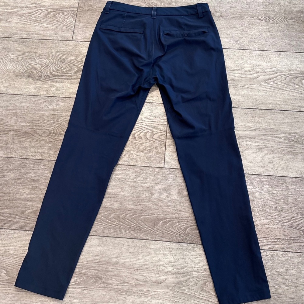 Lululemon Commission Slim Fit Pants Mens 31 Navy Blue ABC Technical Chino Golf - Picture 6 of 9
